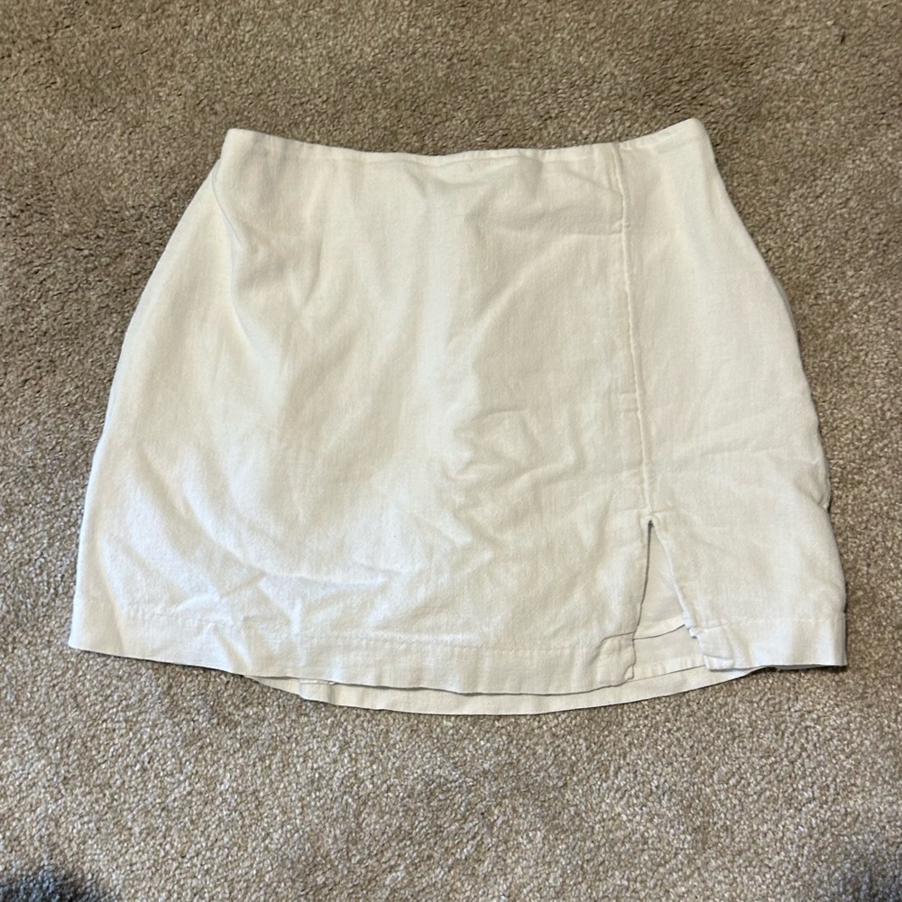 Abercrombie white linen skirt
